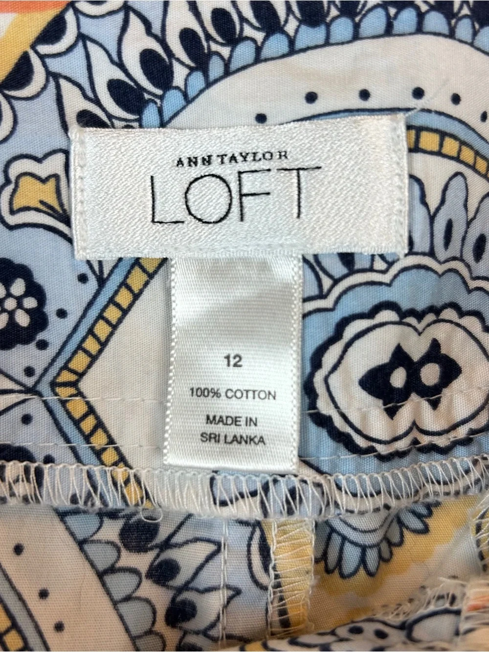 Ann Taylor Loft Paisley Mini Skirt